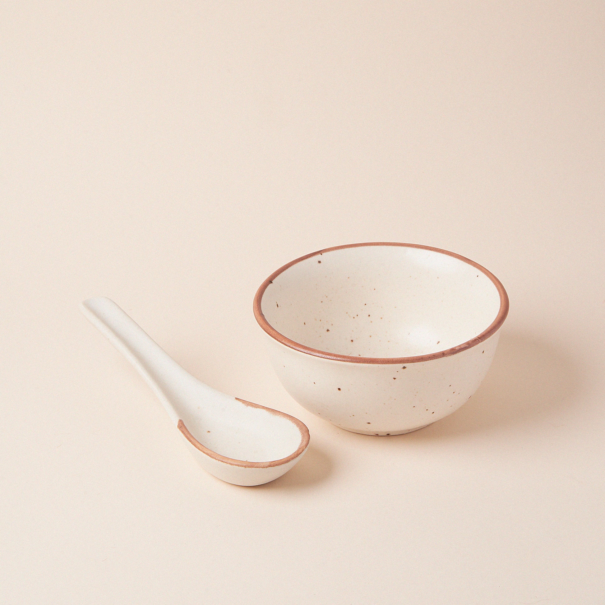 Speckled Soup Bowl with Spoon - LUMA