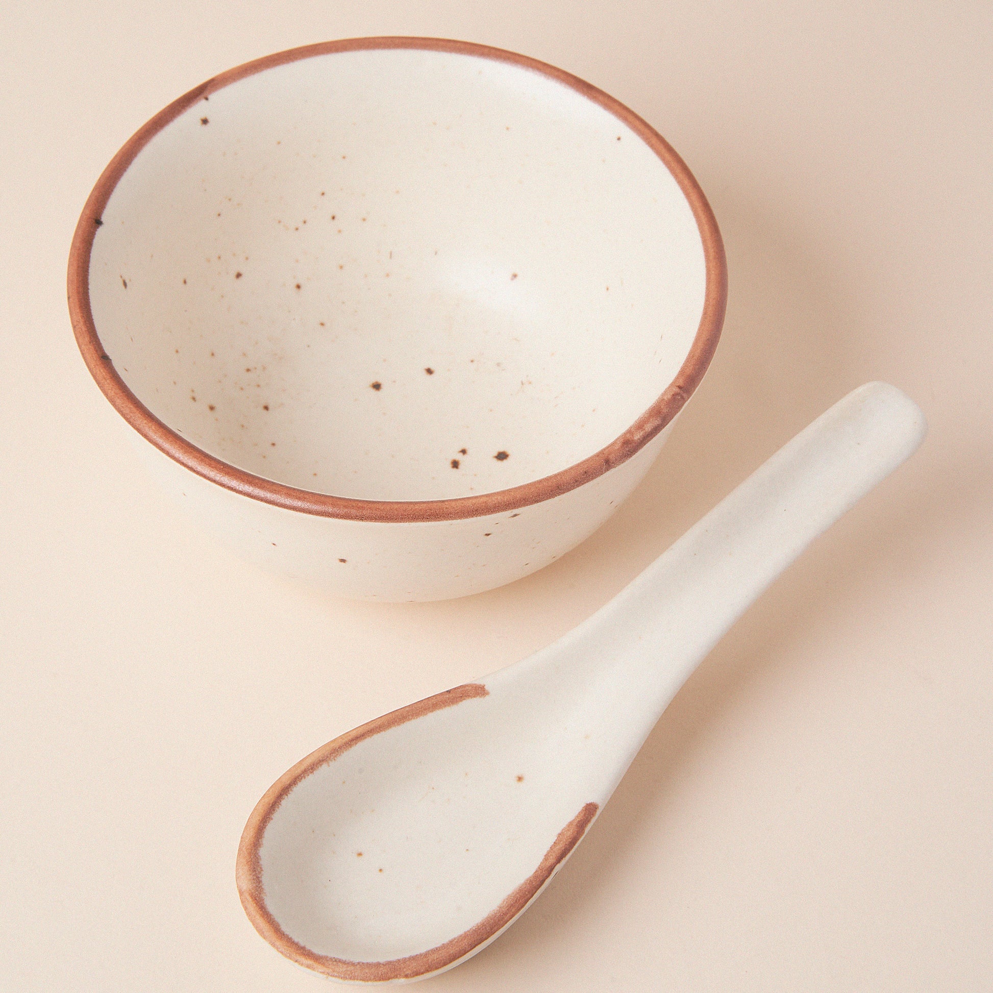 Speckled Soup Bowl with Spoon - LUMA